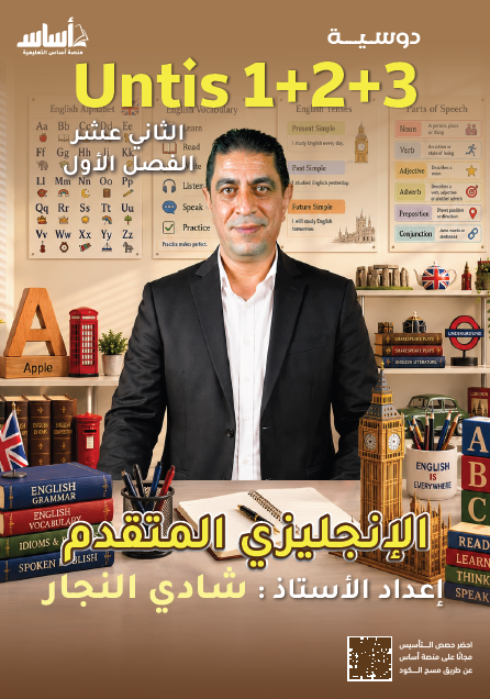 دوسية الانجليزي المتقدم الوحدة 1+2+3 أ.شادي النجار
