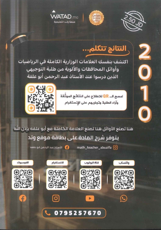دوسية الرياضيات الوحدة الاولى 2010 أ.عبد الرحمن ابو علفة