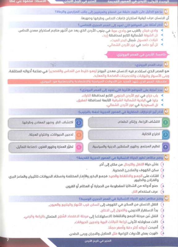 دوسية المنير تاريخ الاردن توجيهي 2010 الفصل الاول أ.محمود بني عطا