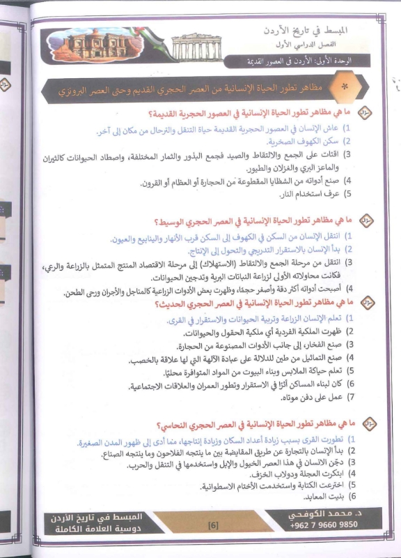 دوسية المبسط تاريخ الاردن توجيهي 2010 د.محمد الكوفحي
