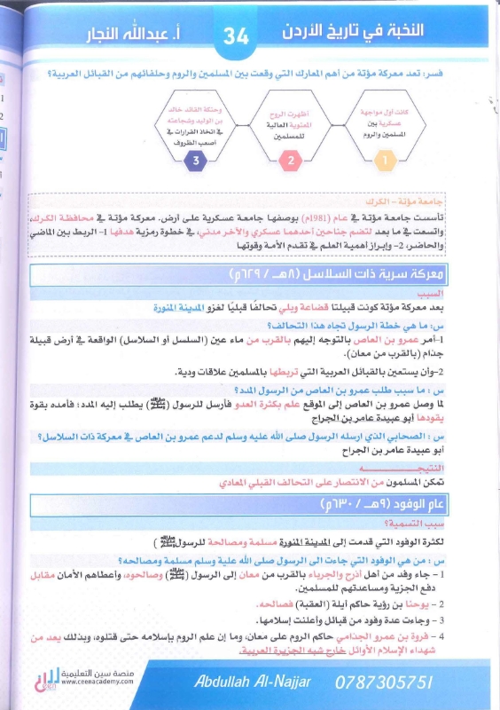 دوسية تاريخ الاردن الفصل الاول 2010 أ.عبدالله النجار