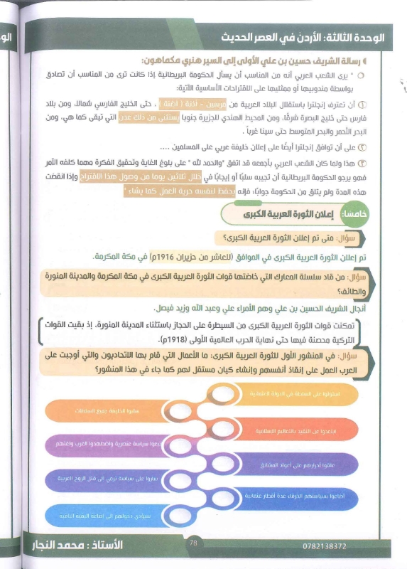 دوسية تاريخ الاردن 2010 الفصل الاول أ.محمد النجار