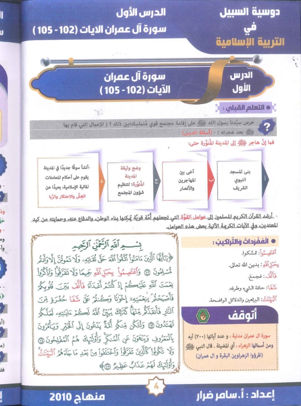 دوسية السبيل التربية الاسلامية 2010 الفصل الاول أ.سامر ضرار 