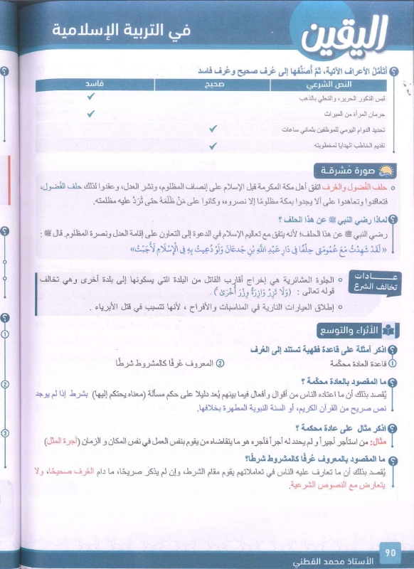 دوسية اليقين التربية الاسلامية الفصل الاول 2010 أ.محمد القطني
