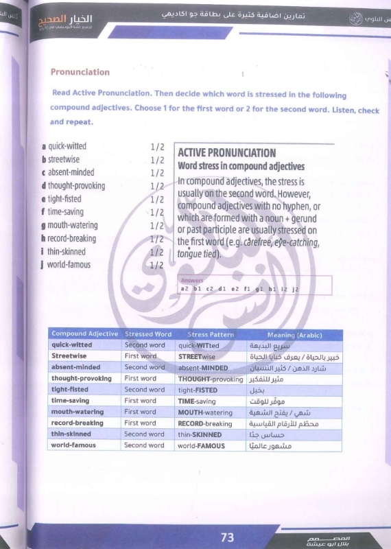دوسية الانجليزي المتقدم 2009 الوحدة الاولى أ.انس البلوي
