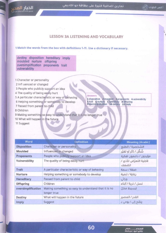 دوسية الانجليزي المتقدم 2009 الوحدة الاولى أ.انس البلوي