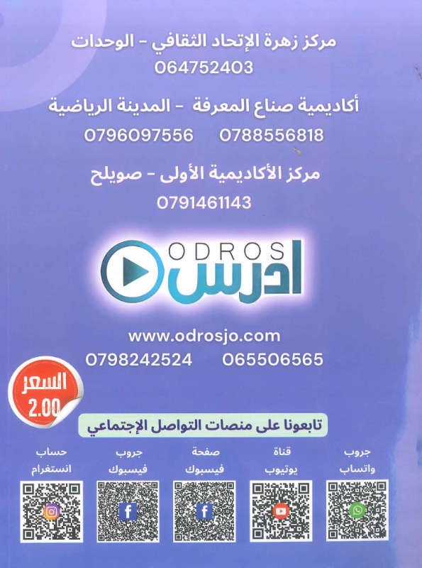 دوسية الرياضيات المتقدم 2009 الوحدة الاولى والثانية أ.محمد صالح
